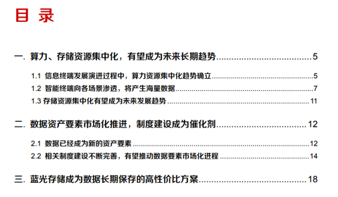 计算机行业深度报告——数据智能时代，看好蓝光存储产业发展前景